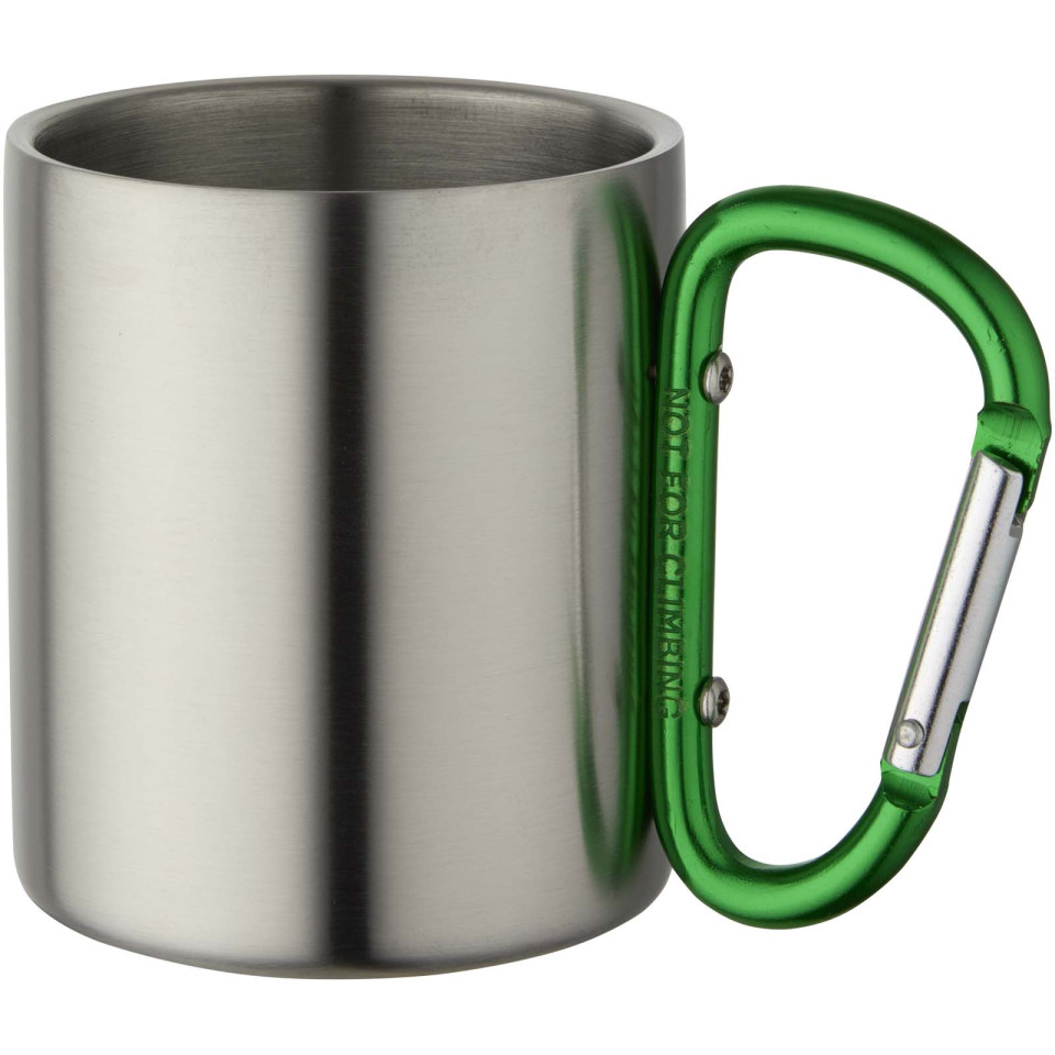 Mug publicitaire isolant Alpes avec mousqueton 200ml