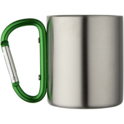 Mug publicitaire isolant Alpes avec mousqueton 200ml