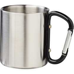 Mug publicitaire isolant Alpes avec mousqueton 200ml