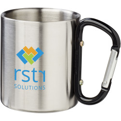 Mug publicitaire isolant Alpes avec mousqueton 200ml