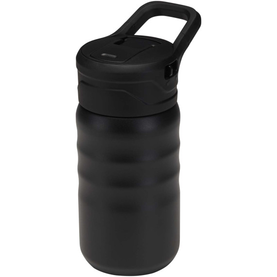 Gourde publicitaire de sport Knox 350 ml en acier inoxydable à double paroi recyclé RCS avec paille rabattable