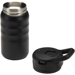 Gourde publicitaire de sport Knox 350 ml en acier inoxydable à double paroi recyclé RCS avec paille rabattable