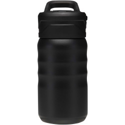 Gourde publicitaire de sport Knox 350 ml en acier inoxydable à double paroi recyclé RCS avec paille rabattable