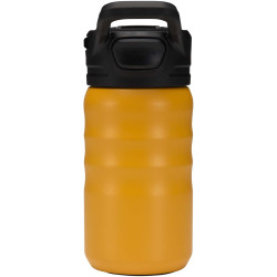 Gourde publicitaire de sport Knox 350 ml en acier inoxydable à double paroi recyclé RCS avec paille rabattable