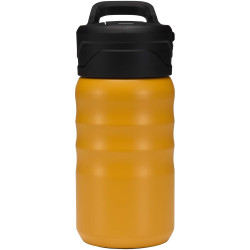 Gourde publicitaire de sport Knox 350 ml en acier inoxydable à double paroi recyclé RCS avec paille rabattable