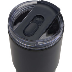 Gobelet publicitaire isotherme à double paroi Westin 540 ml en RCS recyclé, avec paille