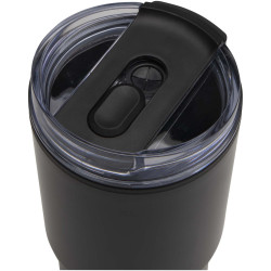 Gobelet publicitaire isotherme à double paroi Westin 540 ml en RCS recyclé, avec paille