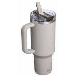 Gobelet publicitaire à paille isolé en acier inoxydable recyclé Stanley Quencher® ProTour 1180 ml