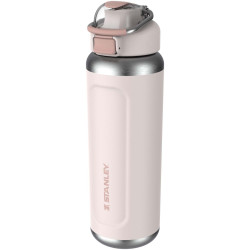 Bouteille publicitaire d'eau isolée en acier inoxydable recyclé Stanley Classic Wellspring 710 ml