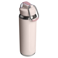 Bouteille publicitaire d'eau isolée en acier inoxydable recyclé Stanley Classic Wellspring 710 ml