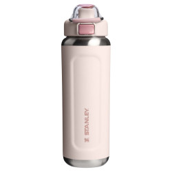 Bouteille publicitaire d'eau isolée en acier inoxydable recyclé Stanley Classic Wellspring 710 ml