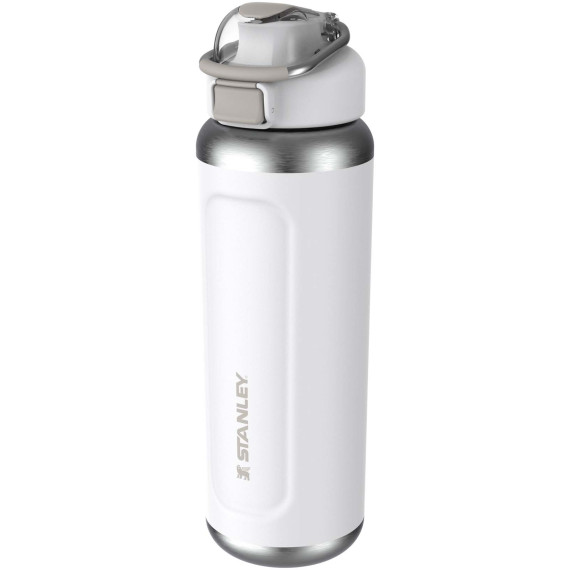 Bouteille publicitaire d'eau isolée en acier inoxydable recyclé Stanley Classic Wellspring 710 ml