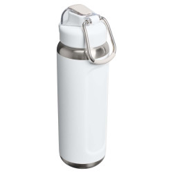 Bouteille publicitaire d'eau isolée en acier inoxydable recyclé Stanley Classic Wellspring 710 ml