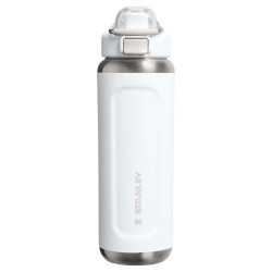 Bouteille publicitaire d'eau isolée en acier inoxydable recyclé Stanley Classic Wellspring 710 ml