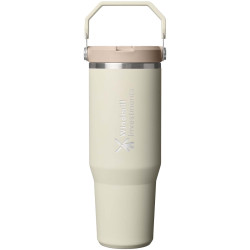 Gobelet publicitaire isolé en acier inoxydable de 890 ml avec paille retournable Stanley IceFlow™ 2.0