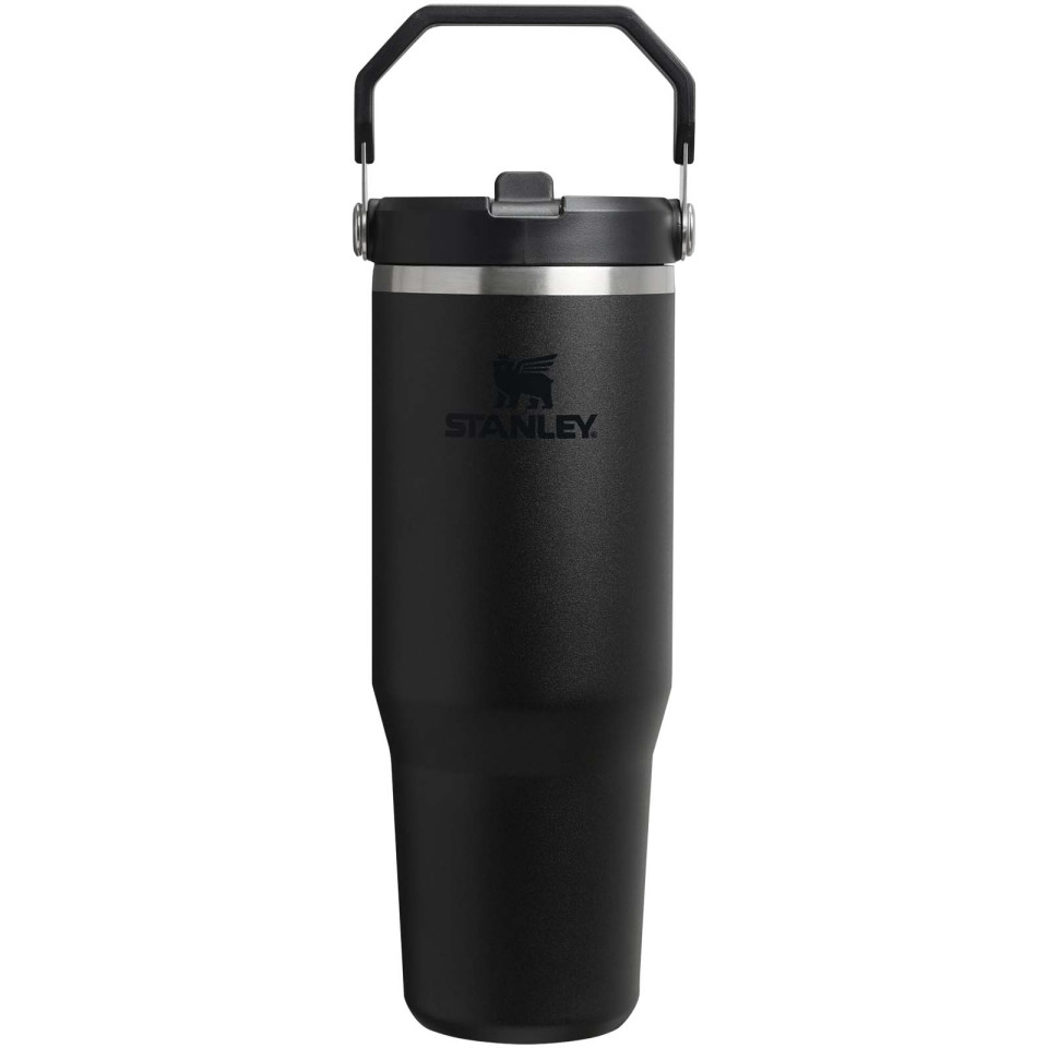 Gobelet publicitaire isolé en acier inoxydable de 890 ml avec paille retournable Stanley IceFlow™ 2.0