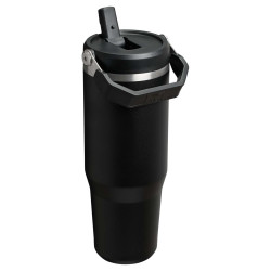 Gobelet publicitaire isolé en acier inoxydable de 890 ml avec paille retournable Stanley IceFlow™ 2.0