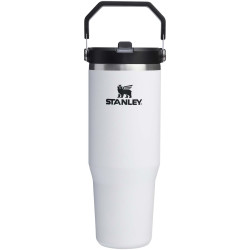 Gobelet publicitaire isolé en acier inoxydable de 890 ml avec paille retournable Stanley IceFlow™ 2.0