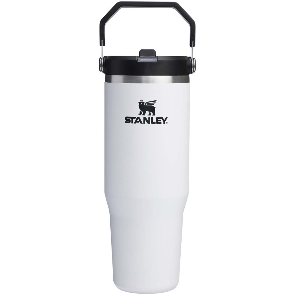 Gobelet publicitaire isolé en acier inoxydable de 890 ml avec paille retournable Stanley IceFlow™ 2.0