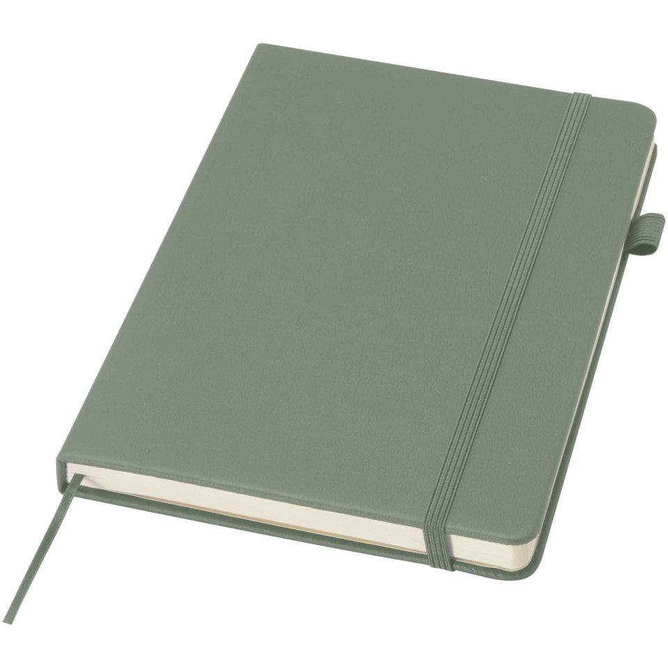 Carnet publicitaire Liss A5 à couverture rigide en plastique recyclé