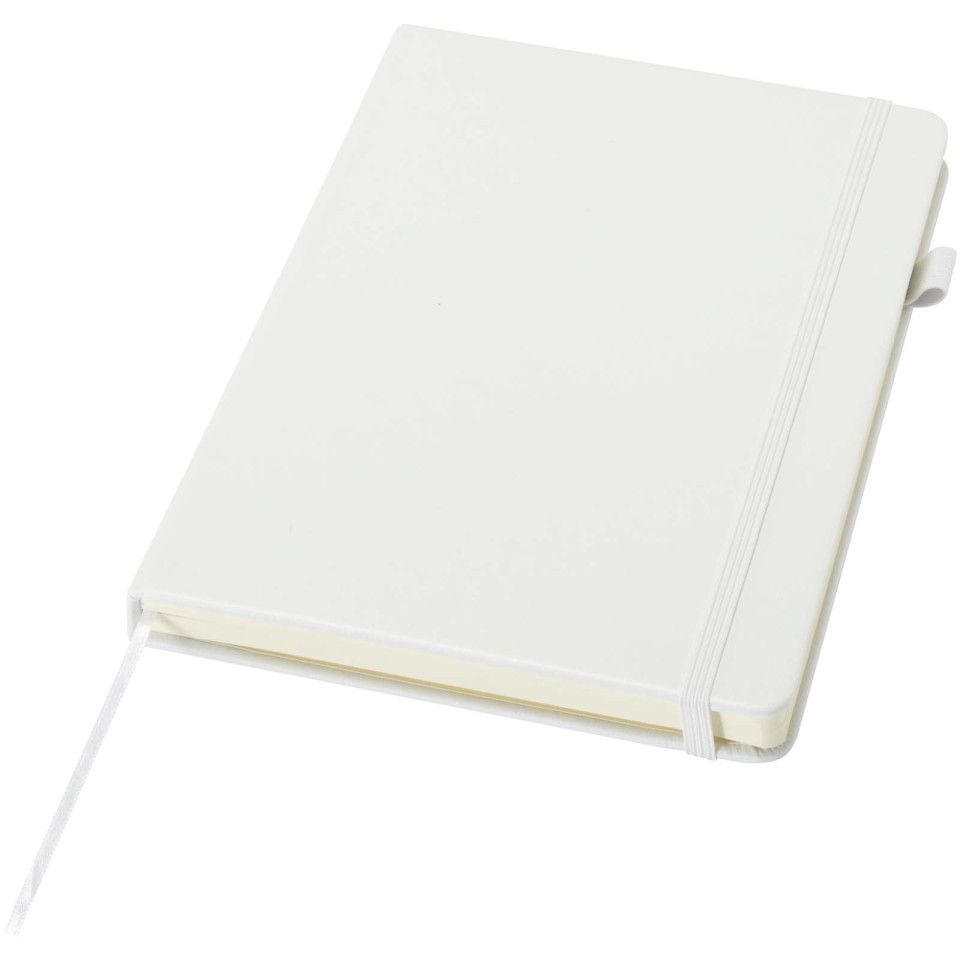 Carnet publicitaire Liss A5 à couverture rigide en plastique recyclé