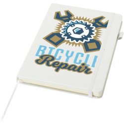 Carnet publicitaire Liss A5 à couverture rigide en plastique recyclé