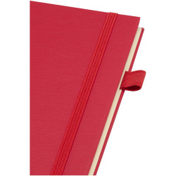 Cahier publicitaire à spirales Liss A5 à couverture rigide en plastique recyclé