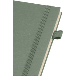 Cahier publicitaire à spirales Liss A5 à couverture rigide en plastique recyclé