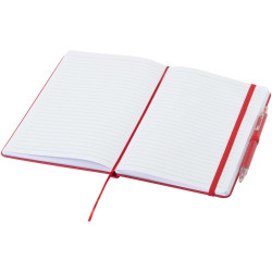 Ensemble publicitaire comprenant un cahier en papier recyclé Spectrum A5 et un stylo à bille