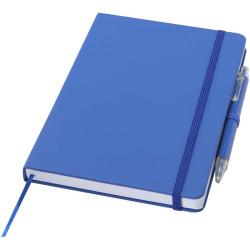 Ensemble publicitaire comprenant un cahier en papier recyclé Spectrum A5 et un stylo à bille