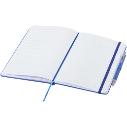 Ensemble publicitaire comprenant un cahier en papier recyclé Spectrum A5 et un stylo à bille