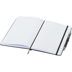 Ensemble publicitaire comprenant un cahier en papier recyclé Spectrum A5 et un stylo à bille
