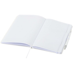 Ensemble publicitaire comprenant un cahier en papier recyclé Spectrum A5 et un stylo à bille