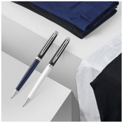 Stylo publicitaire roller Waterman Hemisphere avec habillage palladium