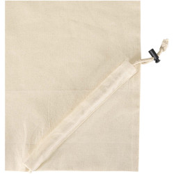 Sac publicitaire fourre-tout pliable en coton recyclé GRS « Madras Blend » 140 g/m², 7 L