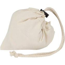 Sac publicitaire fourre-tout pliable en coton recyclé GRS « Madras Blend » 140 g/m², 7 L