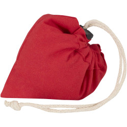 Sac publicitaire fourre-tout pliable en coton recyclé GRS « Madras Blend » 140 g/m², 7 L