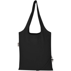 Sac publicitaire fourre-tout pliable en coton recyclé GRS « Madras Blend » 140 g/m², 7 L