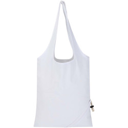 Sac publicitaire fourre-tout pliable en coton recyclé GRS « Madras Blend » 140 g/m², 7 L