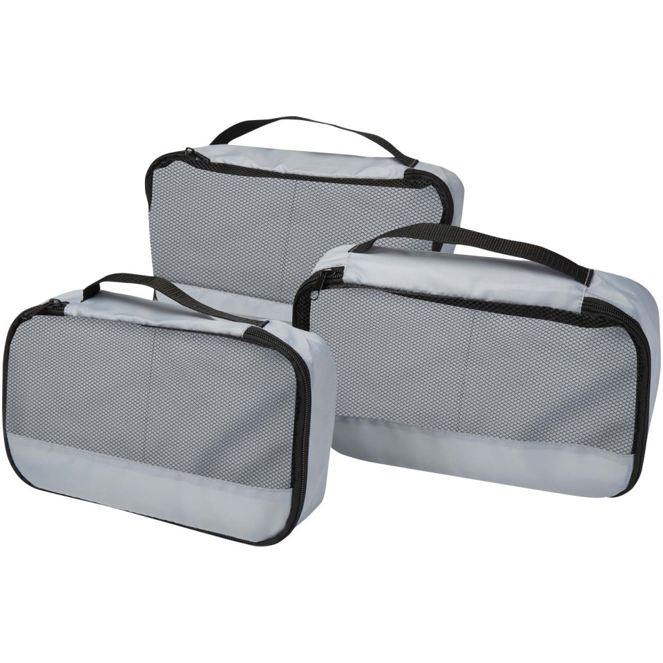 Sacoches publicitaires de rangement recyclés Jet GRS - lot de 3