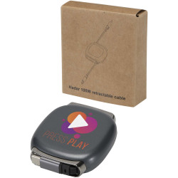 Câble publicitaire de recharge PD CarPlay rétractable en plastique recyclé Alphard 100 W