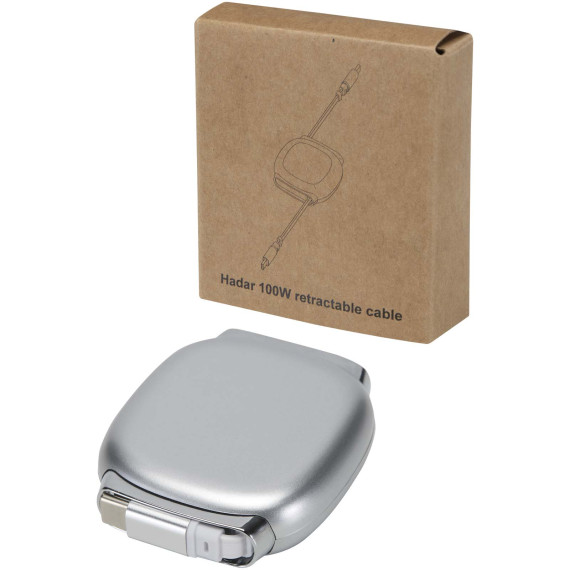 Câble publicitaire de recharge PD CarPlay rétractable en plastique recyclé Alphard 100 W