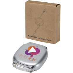 Câble publicitaire de recharge PD CarPlay rétractable en plastique recyclé Alphard 100 W