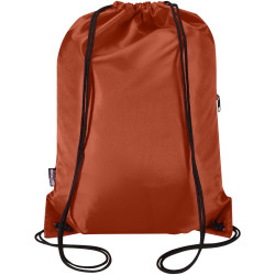 Sac publicitaire à cordon Oriole en RPET avec poche avant zippée, 5 L