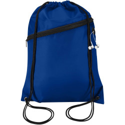 Sac publicitaire à cordon Oriole en RPET avec poche avant zippée, 5 L