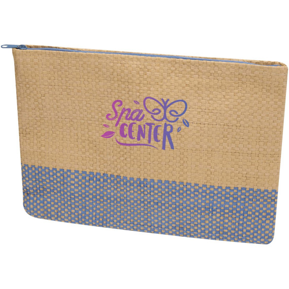 Pochette publicitaire en papier paille Rhythm avec fermeture à glissière, 3 L