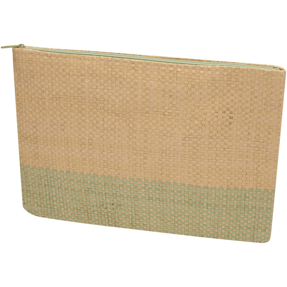 Pochette publicitaire en papier paille Rhythm avec fermeture à glissière, 3 L