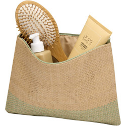 Pochette publicitaire en papier paille Rhythm avec fermeture à glissière, 3 L