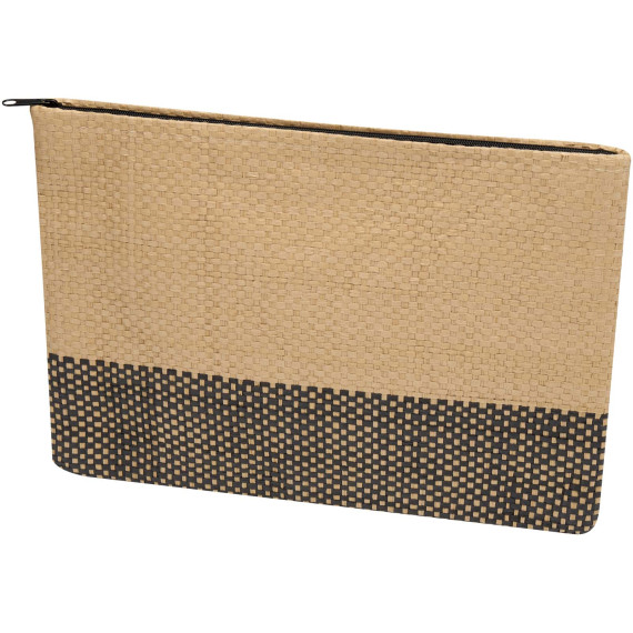 Pochette publicitaire en papier paille Rhythm avec fermeture à glissière, 3 L