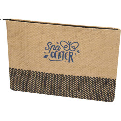 Pochette publicitaire en papier paille Rhythm avec fermeture à glissière, 3 L